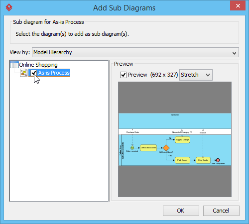 Add sub diagrams window